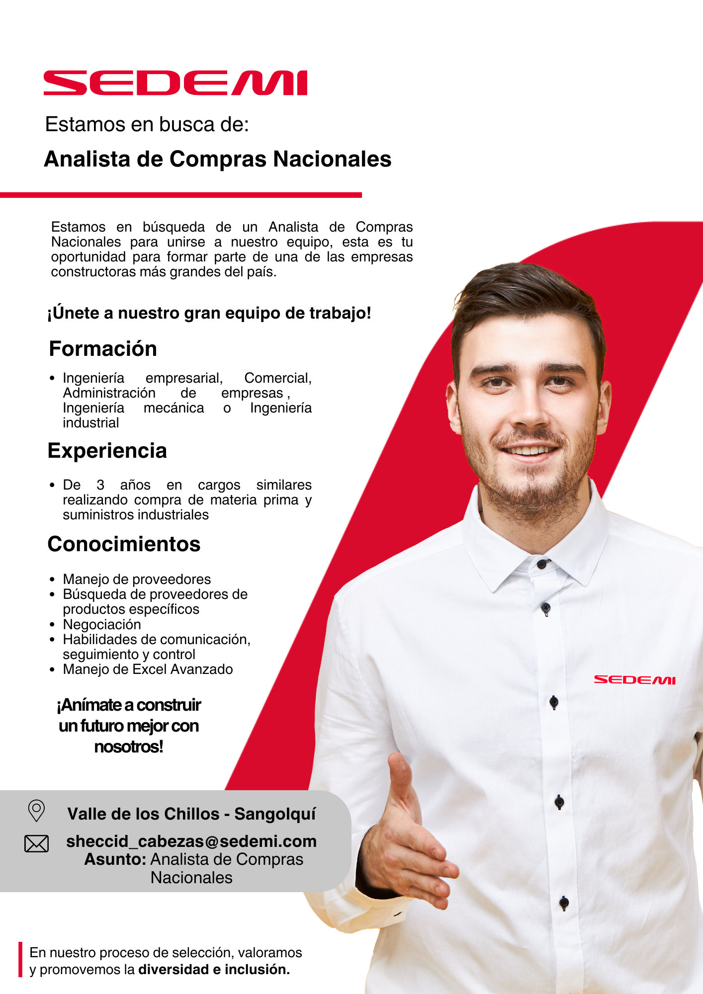 Nuevas Oportunidades De Empleo Analista De Compras Nacionales En Sedemi